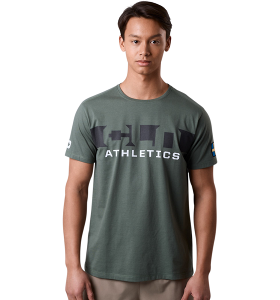 
CLN ATHLETICS, 
Haze T-shirt Moss Green, 
Detail 1

