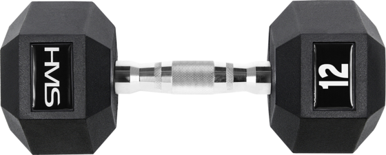 
NORTHIX, 
Hex Dumbbell 12 Kg &ndash; Rubber Coated, Anti-roll Design, 
Detail 1
