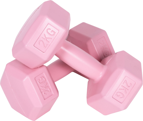 
B2X, 
Hex Dumbbells Set 2x2 Kg, Exercise Weights, Fitness Load, Pink, Modernhome, 
Detail 1
