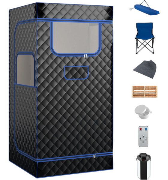 
NORTHIX, 
Home Steam Sauna Tent With 3l Generator, Black, 91x91x183 Cm, 
Detail 1
