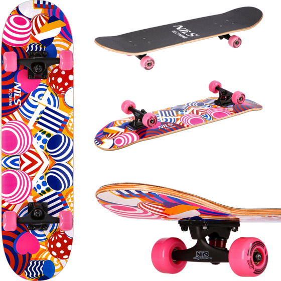
NORTHIX, 
Hoop Skateboard, Durable Deck, Nils Extreme, 
Detail 1
