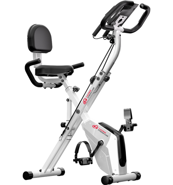 
HOMEFITNESSCODE, 
Hopfällbar Motionscykel Med Motståndsband , Lcd-skärm, 
Detail 1
