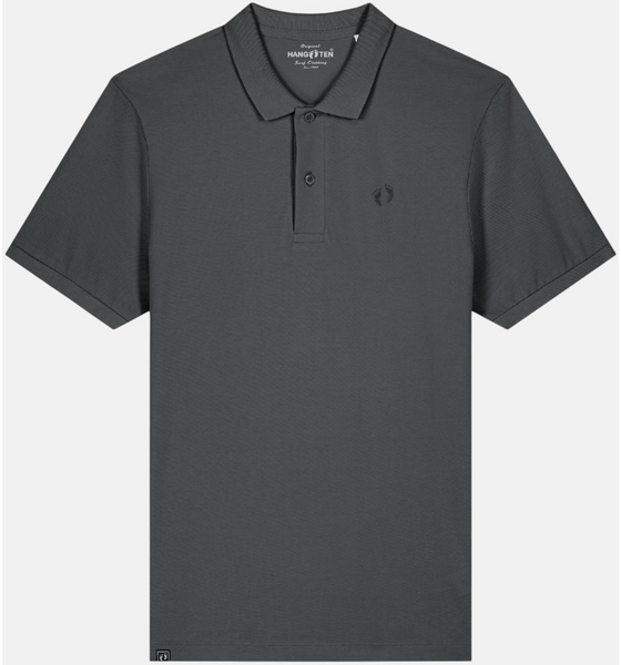 
HANG TEN, 
Icon Organic Cotton Polo Shirt - Anthracite, 
Detail 1
