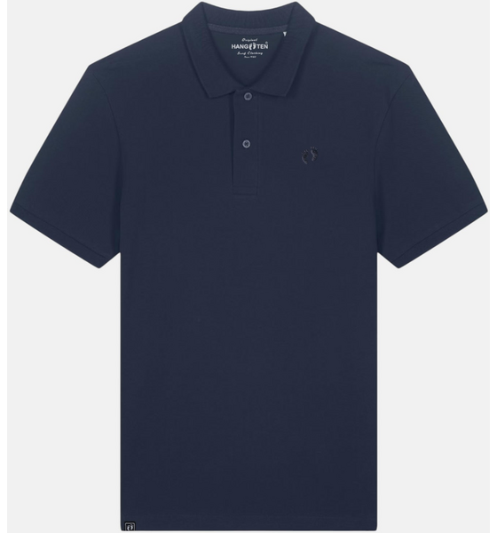 
HANG TEN, 
Icon Organic Cotton Polo Shirt - French Navy, 
Detail 1
