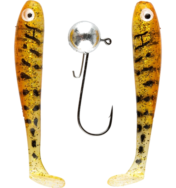 
IFISH, 
Ifish The Demon Shad 7cm, 2-pack Including Jig Head - Motoroil, 
Detail 1
