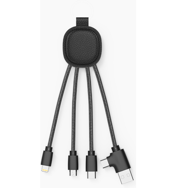 
XOOPAR, 
Ine Smart Nfc-funktion - Svart I Återvunnet Läder - Multi Usb-kabel, 
Detail 1
