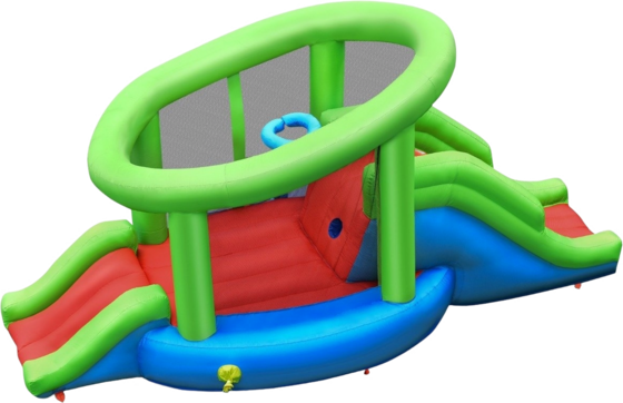 
B2X, 
Inflatable Snail Bouncy Castle With 2 Slides  Basketball Hoop 410 X 190 X 197 Cm, 
Detail 1
