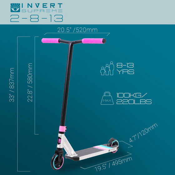 INVERT, Invert Supreme All Round Stunt Scooter For Ages 8-13