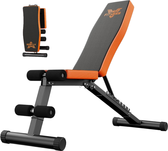 
HOMEFITNESSCODE, 
Justerbar 7-i-1 Träningsbänk – Hopfällbar, Ergonomisk , Stark, 
Detail 1
