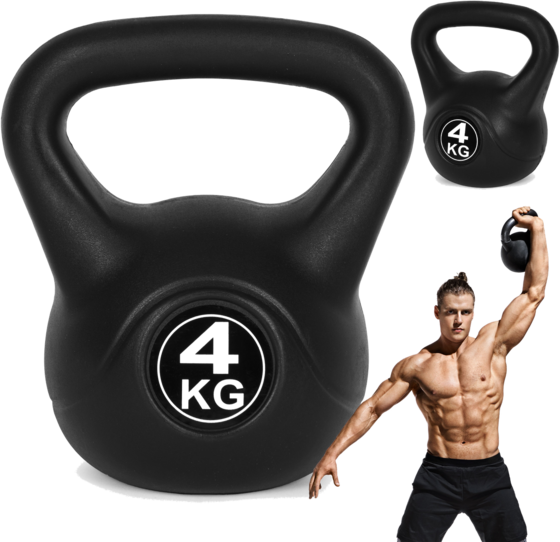 B2X Гиря 4 кг для упражнений, гантели, гири, фитнес-нагрузка, Modernhome