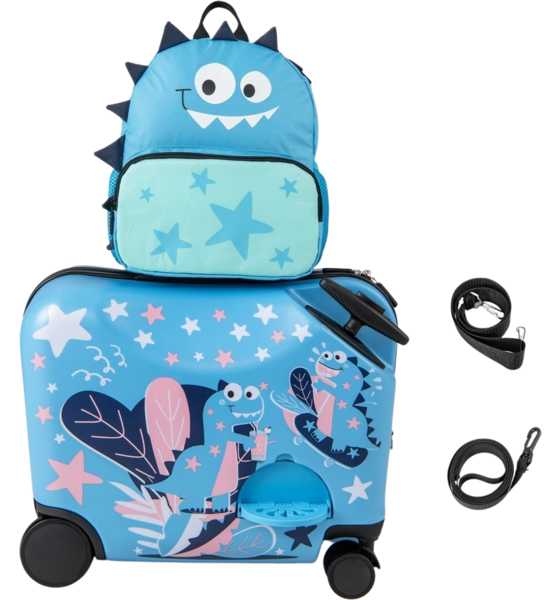 
NORTHIX, 
Kids' Dinosaur Luggage Set With Backpack, 12"+18", 
Detail 1
