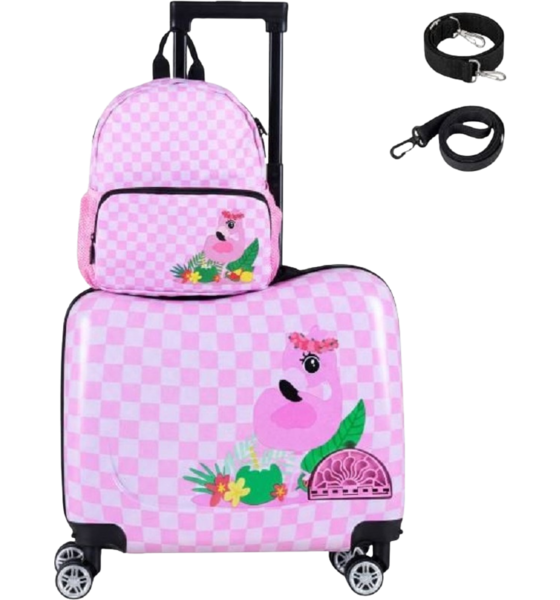 
NORTHIX, 
Kids 2-piece Ride-on Carry-on Luggage Set, Backpack, 
Detail 1
