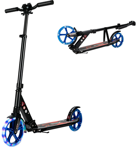 
NORTHIX, 
Kids Kick Scooter With Led Wheels, Adjustable Handle, Black/blue, 
Detail 1
