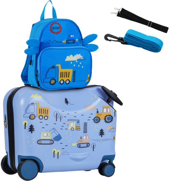 
NORTHIX, 
Kids Luggage Set, 18in Ride-on Suitcase, 12in Backpack, Spinner Wheels, 
Detail 1
