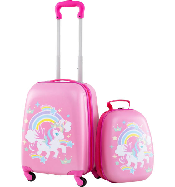 
NORTHIX, 
Kids Luggage Set With Spinner Wheels, Pink Unicorn, 
Detail 1
