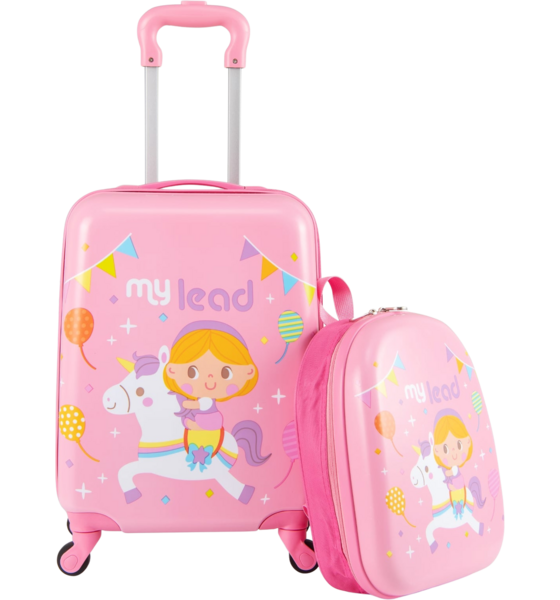 
NORTHIX, 
Kids Luggage Set With Wheels &ndash; 17" Suitcase  13" Backpack, 
Detail 1
