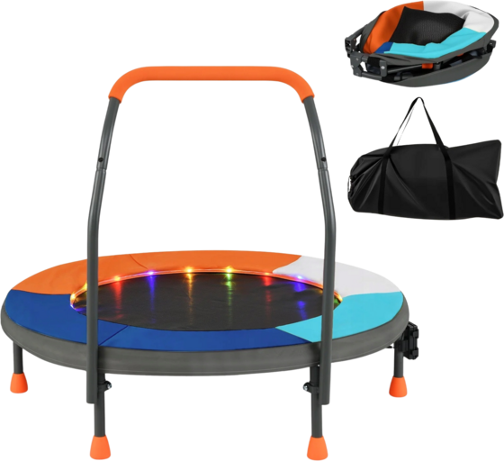 
NORTHIX, 
Kids Mini Trampoline With Led Lights, Foldable, 90 Cm, 
Detail 1
