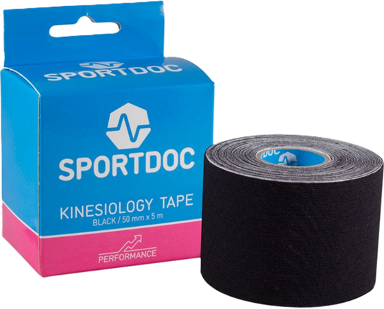 
SPORTDOC, 
Kinesiology Tape Black, 
Detail 1
