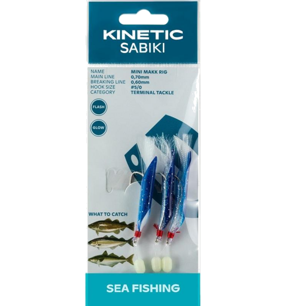 
KINETIC, 
Kinetic Sabiki Mini Makk #5/0 Blue/silver, 
Detail 1
