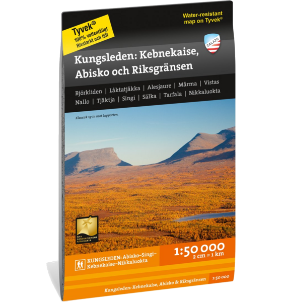 
CALAZO, 
Kungsleden: Kebnekaise, Abisko  Riksgränsen 1:50 000, 
Detail 1
