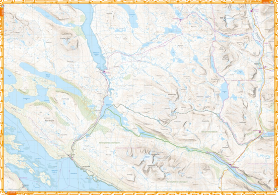 
CALAZO, 
Kungsleden: Nikkaluokta, Ritsem  Vakkotavare 1:50 000, 
Detail 3
