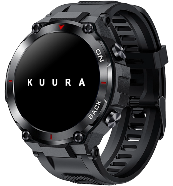 
KUURA, 
Kuura Smart Watch Sport S5 Gps V3, Black, 
Detail 1
