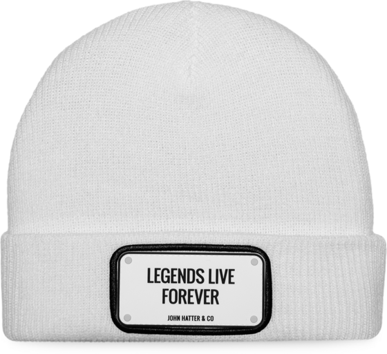 
JOHN HATTER, 
Legends Live Forever - Rubber Beanie, 
Detail 1
