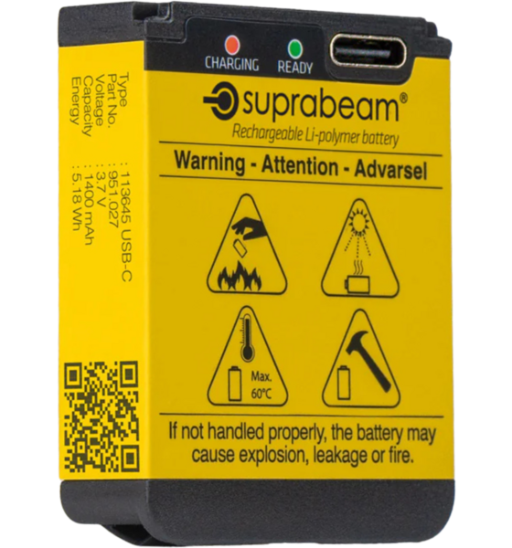 
SUPRABEAM, 
Li-po Batteri 1400mah Usb-c, 
Detail 1

