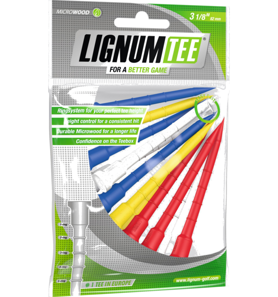 
LIGNUM, 
Lignum Tee Mixed Color 53 Mm (16 Pcs), 
Detail 1
