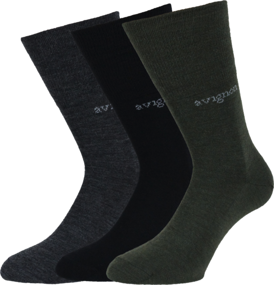 
AVIGNON, 
Liner Ull - Tunn Ullstrumpa  3-pack - Blandade F&auml;rger, 
Detail 1
