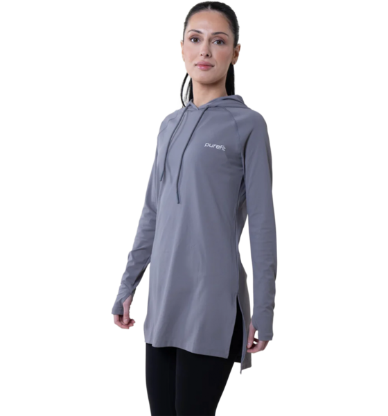 
PUREFIT, 
Long Line Hoodie, 
Detail 1
