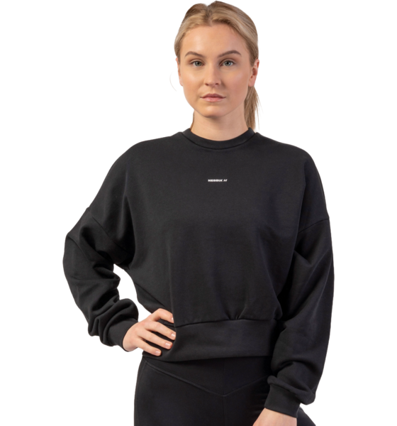 947784101101 NEBBIA Loose Fit Sweatshirt "feeling Good"  Model01 Detail