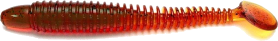 
LUNKER CITY, 
Lunker City Swimmin' Ribster Motor Oil Pepper 10,2cm 9-pack, 
Detail 1
