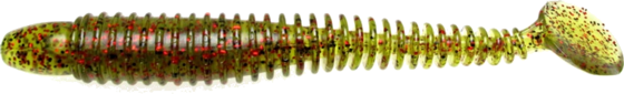 
LUNKER CITY, 
Lunker City Swimmin' Ribster Watermelon Redflake 10,2cm 9-pack, 
Detail 1
