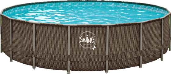 
SWING, 
METAL FRAME ROUND POOL - 3.66 x 0.91 m, Wicker design, 
Detail 1
