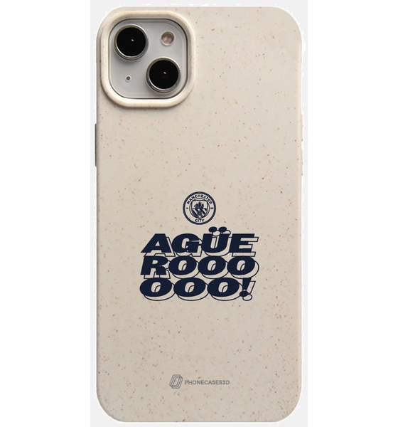 
PHONECASES3D, 
Manchester City Official Compostable Phone Case &ndash; Ag&uuml;erooo!, 
Detail 1
