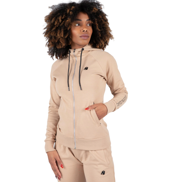 932239101102 GORILLA WEAR Marion Zipped Hoodie  Model01 Detail