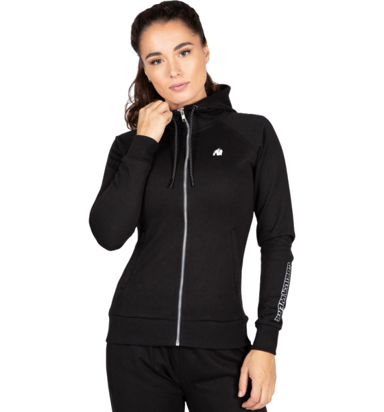 932246101102 GORILLA WEAR Marion Zipped Hoodie  Model01 Detail