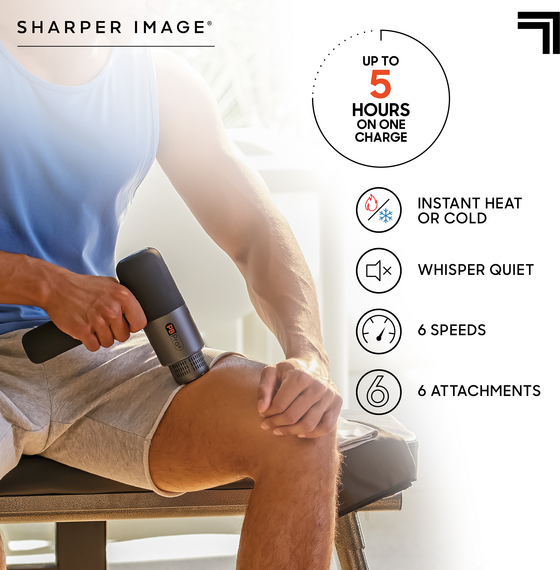 SHARPER IMAGE, Massagepistol Pro+ Kyla Och Värme