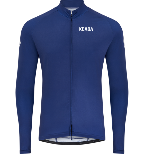 
KEADA SPORTS, 
Mens Essential Long Sleeved Cycling Jersey - Navy, 
Detail 1
