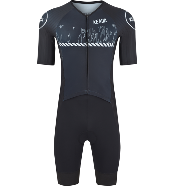
KEADA SPORTS, 
Mens Sleeved Trisuit - Signal Two, 
Detail 1
