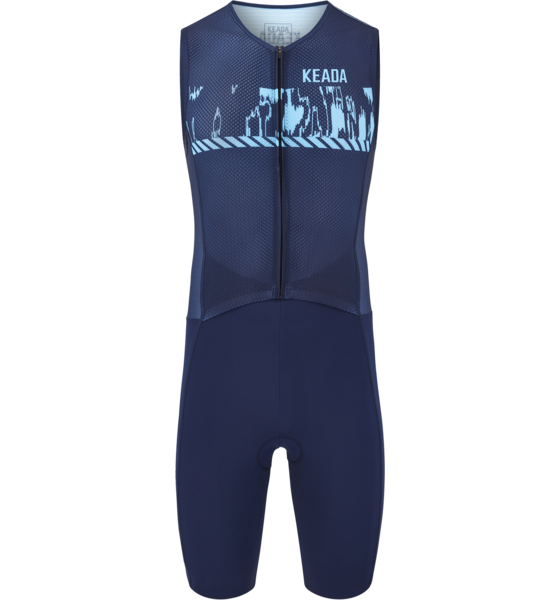 
KEADA SPORTS, 
Mens Sleeveless Trisuit - Signal Three, 
Detail 1

