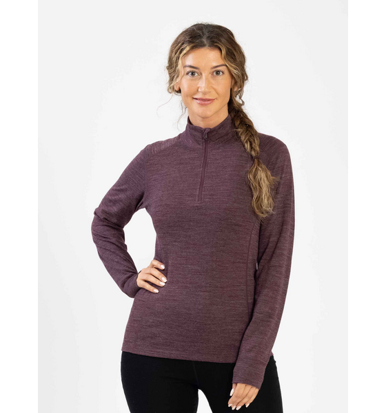 909756104105 ULLMAX Merino Warm 1/2 Zip W  Model01 Detail