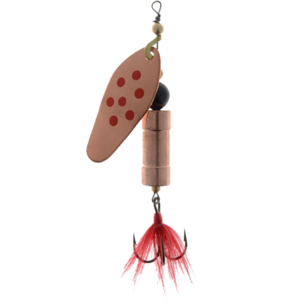 
MYRAN, 
Myran Tuna-lax Spinner Copper 30g Copper/red/dot, 
Detail 1
