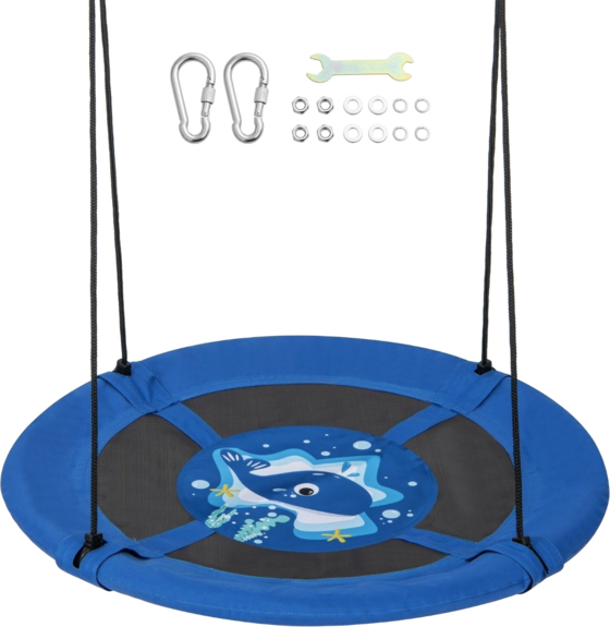 954902101101 B2X Nest Swing Children's Swing Tree Swing Hanging Swing Ø 100 Cm Blue Whale  Standard Detail