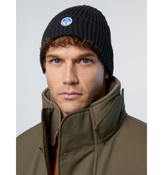 
NORTH SAILS, 
North Sails Beanie Wide-rib Knit With Logo Patch, 
Detail 1
