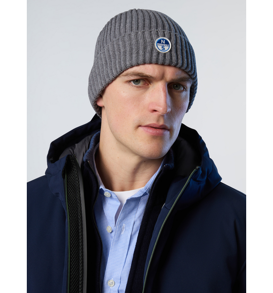 
NORTH SAILS, 
North Sails Beanie Wide-rib Knit With Logo Patch, 
Detail 1
