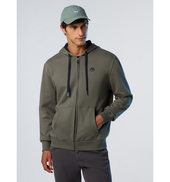955517104101 NORTH SAILS North Sails Hoodie Full-zip With Embroidered Logo  Model01 Detail