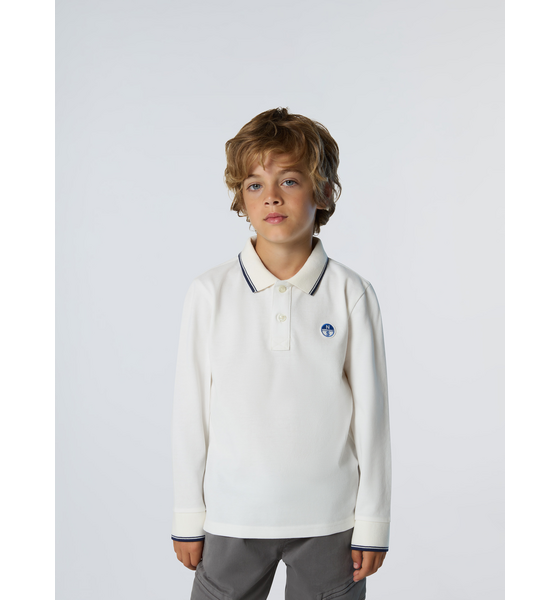 956229102101 NORTH SAILS North Sails Polo Shirt Long-sleeved With Collar Lettering  Standard Detail