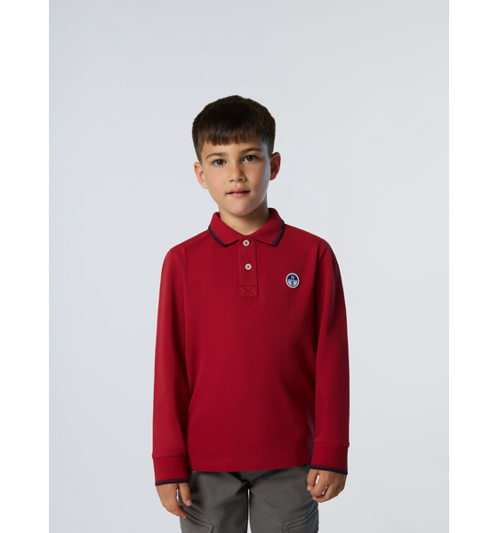 956229103101 NORTH SAILS North Sails Polo Shirt Long-sleeved With Collar Lettering  Model01 Detail